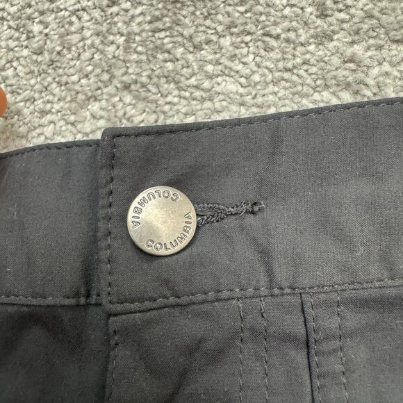 Columbia Anytime Capri Outdoor Pants Womens 2 Black Nylon Mid Rise Hiking Trek - Picture 5 of 16
